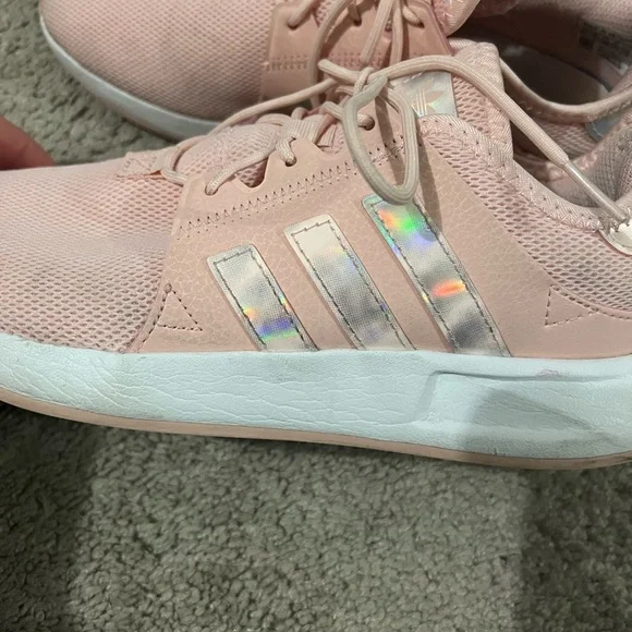 Pink Adidas with Holographic Detailing - Picture 2 of 5